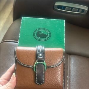 Dooney & Bourke Brown and Black Leather Wallet